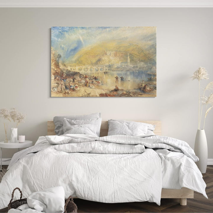 Printed Paintings Leinwand (100x70cm): William Turner - Heidelberg with A Rainbow 100x70 cm, 100x70