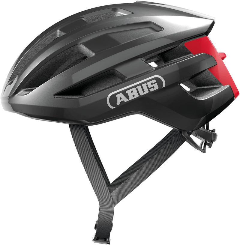 ABUS Rennradhelm PowerDome - leichter Fahrradhelm mit cleverem Belüftungssystem und aerodynamischem