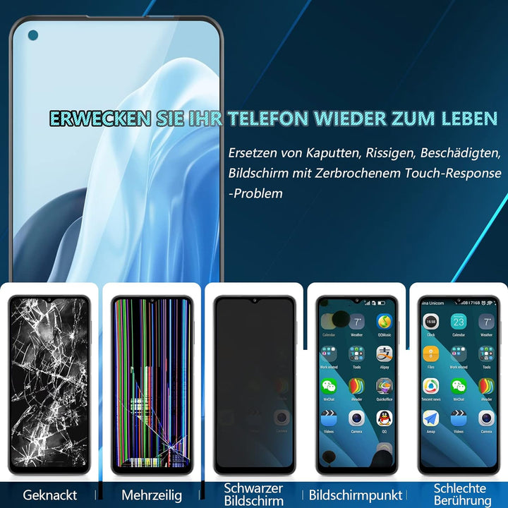 RongZy Ersatz Display Kompatibel für Oppo Reno7 4G/5G CPH2371 CPH2363/Find X5 Lite 5G 2022 incell To