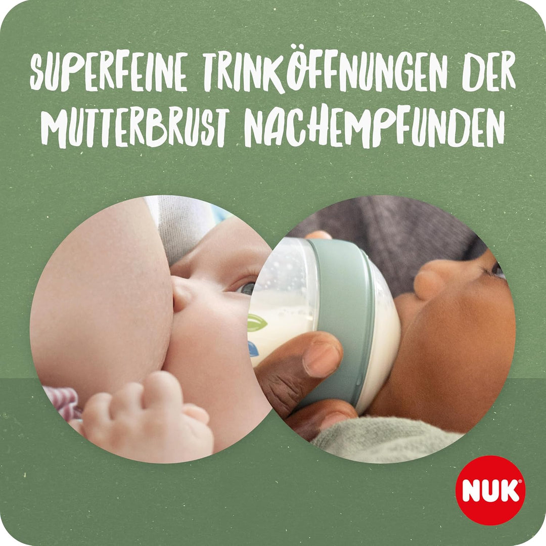 NUK for Nature Perfect Start Set | 4 Flaschen mit Temperature Control Anzeige (2x 150ml Gr. S, 2x 26