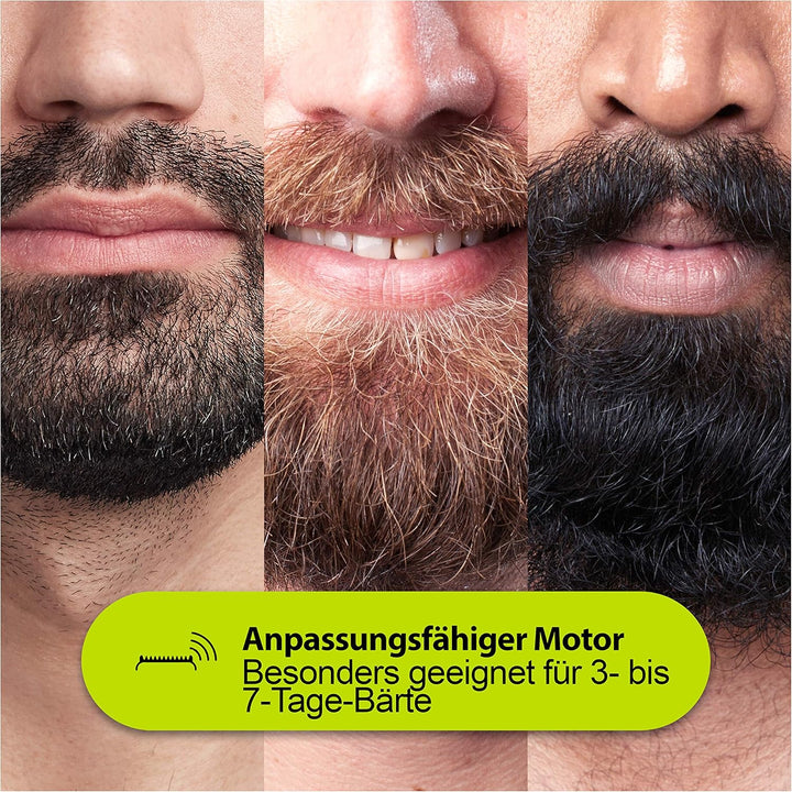 Braun Barttrimmer/Haarschneider Herren, Trimmer/Haarschneidemaschine, inkl. 2 Aufsätze & Rasierer, 3