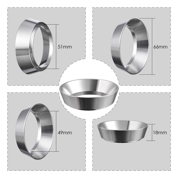 MATOW Espresso-Dosiertrichter aus Edelstahl, kompatibel mit 51 mm Siebträgern 51mm, 51mm