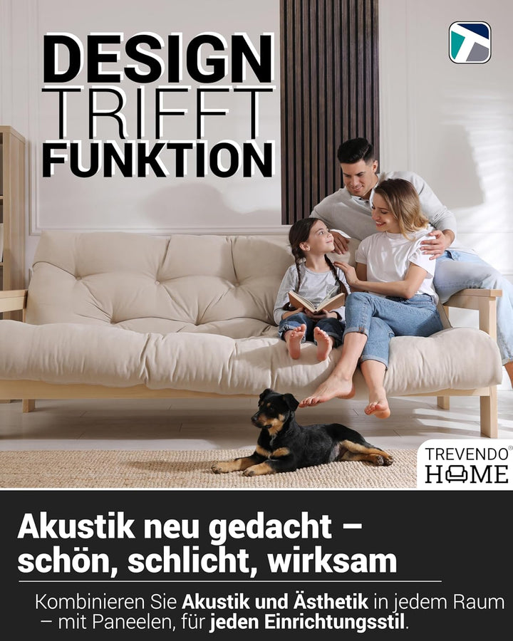 Einfassprofil für Akustikpaneele - 14×24x 2500 mm (1 Leiste, Schwarz matt) - MDF-Profil für saubere
