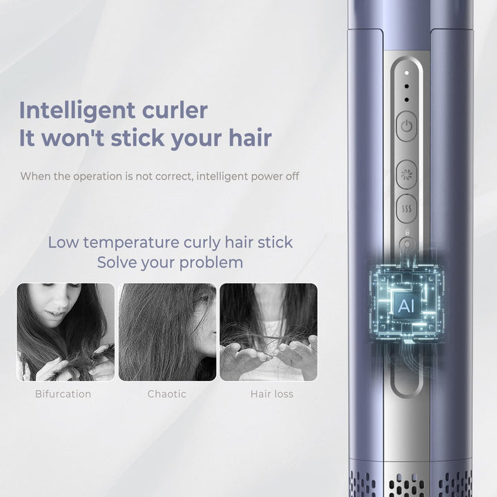 Hairstyler Set, Warmluftbürste Set, 6 in 1 Air styler, Haarstyler mit Lockenstab, 110000 RPM, Negati