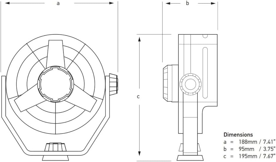 HELLA - Ventilator - Turbo - 12V - 6.5W - schwarz - Kabel: 1400mm - 8EV 003 361-002 Hella Marine Ver
