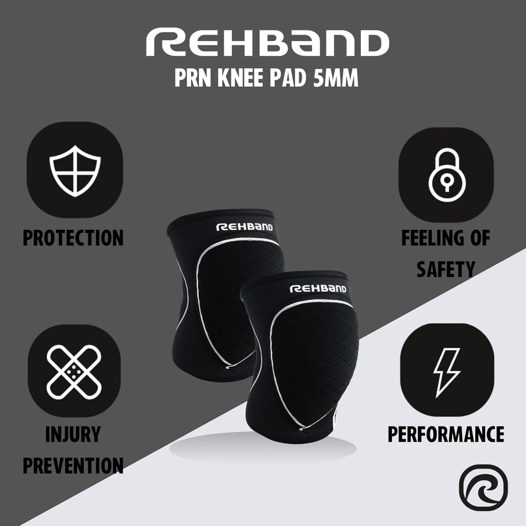 Rehband Knieschützer für Volleyball, Handball & Hallensport, Neopren Knieschoner komfortabel & engan