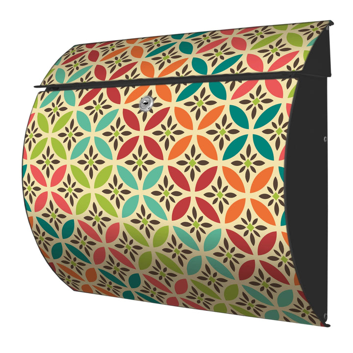 banjado® Burgwächter® Briefkasten anthrazit aus Stahl mit Motiv Diamant Muster/Briefkasten ohne Zeit