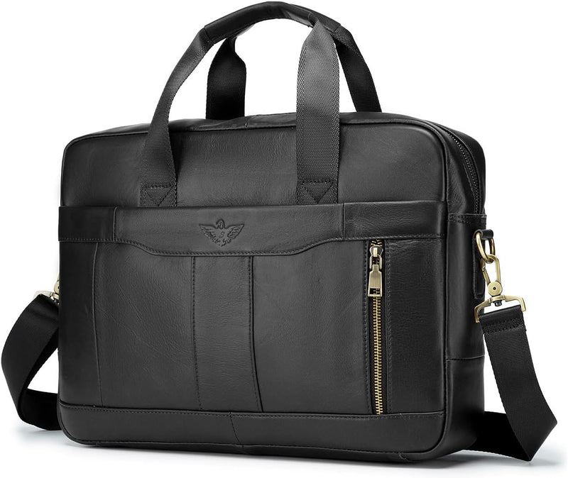 BAGZY Laptoptasche 15.6 Zoll Aktentasche Herren Umhängetasche Geschenk für Männer Handtasche für Mä