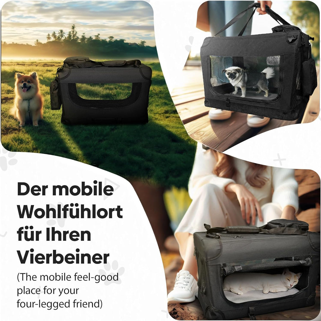 Transporttasche Hundebox Hundetransportbox faltbar Hundetasche Transportbox für Haustiere, Hunde und