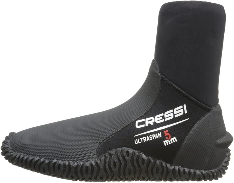 CRESSI Herren Tauch Fusslinge 100% Ultra Span Boots 5mm (no zip), schwarz 40/41 EU, 40/41 EU