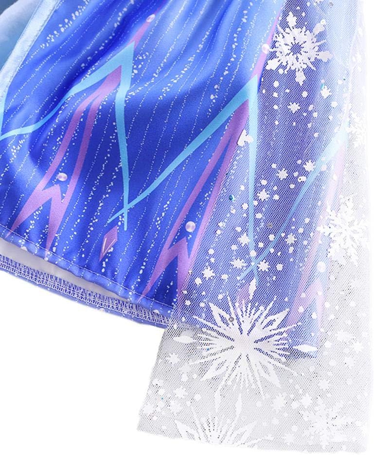 Lito Angels Schneekönigin Elsa Kleid mit Schleppe und Zubehör für Kinder Mädchen Eiskönigin 2 Prinze
