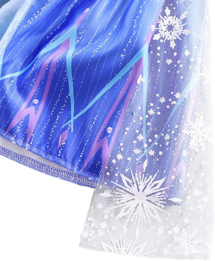 Lito Angels Schneekönigin Elsa Kleid mit Schleppe und Zubehör für Kinder Mädchen Eiskönigin 2 Prinze