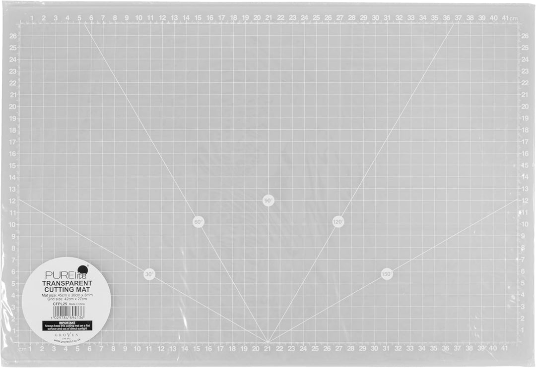 PURElite CFPL25 Transparente Schneidematte, Plastik, Durchsichtig, A3 A3 Durchsichtig, A3 Durchsicht