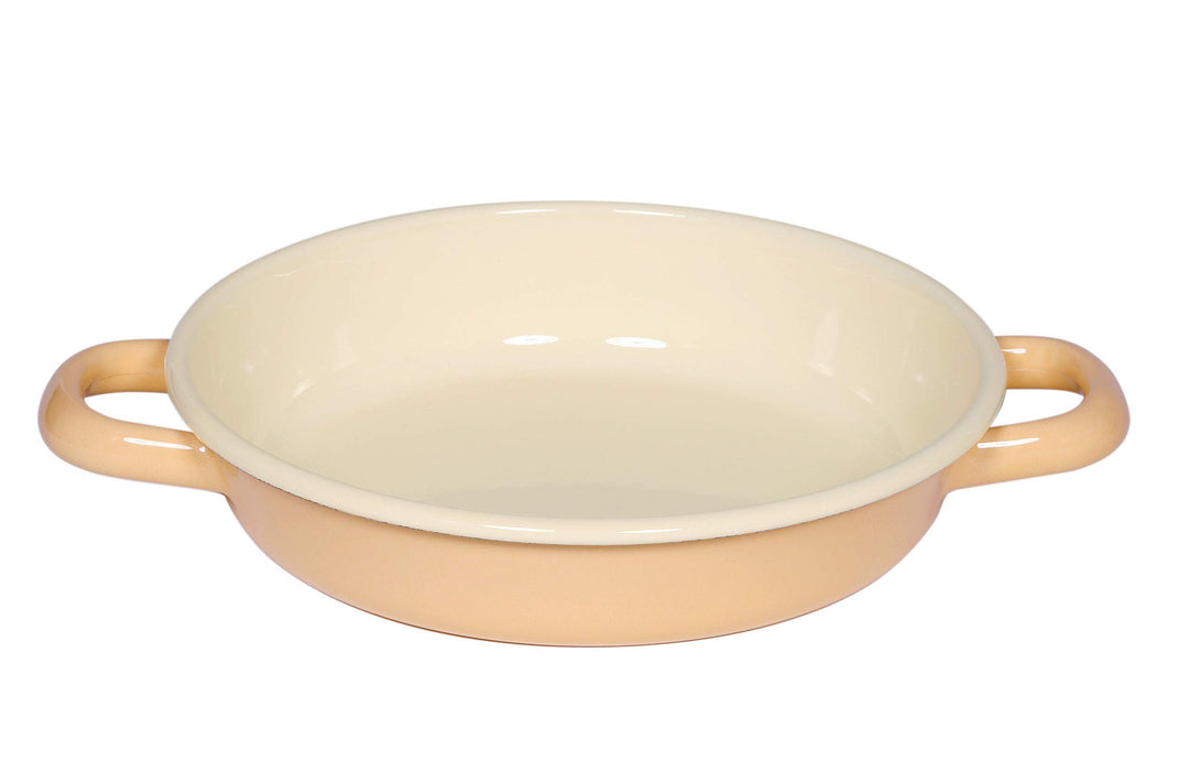 Riess, 0293-006, Eier- und Servierpfanne Ø 18cm, BUNT PASTELL, Gelb, Emaille, Vol. (rec.): 0,7 Liter