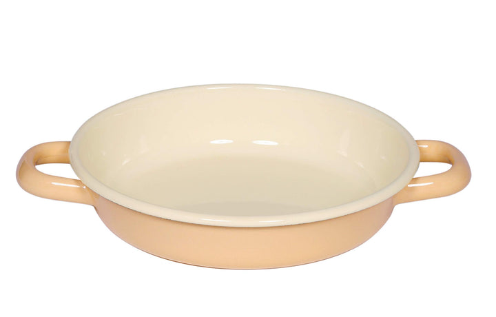 Riess, 0293-006, Eier- und Servierpfanne Ø 18cm, BUNT PASTELL, Gelb, Emaille, Vol. (rec.): 0,7 Liter