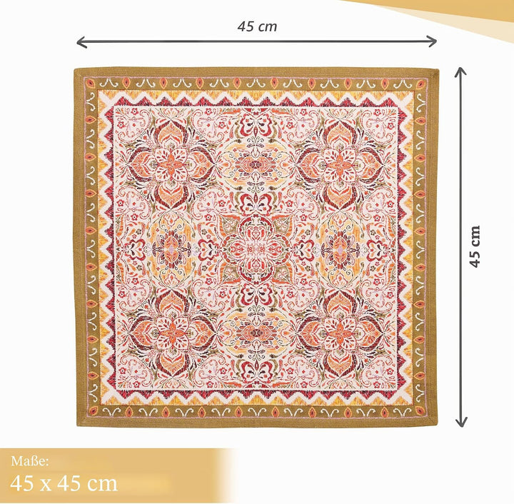 Maison d' Hermine Stoffservietten 4er Set aus 100% Baumwolle Wiederverwendbare Stoffservietten Weihn