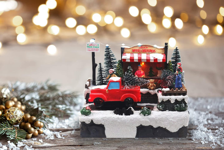 Lemax - Tree Delivery 93423 Transport von Tannenbäumen - Weihnachtsdorf Winterdorf