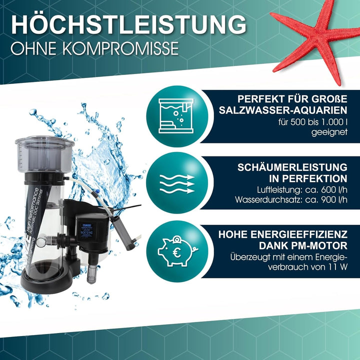 TUNZE DOC Skimmer 9410 Eiweissabschäumer, 1.000L( Model No.9410), Schwarz DOC Skimmer 9410 (1000 L),