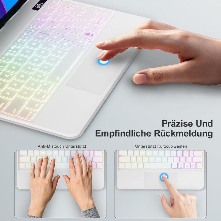 Magnetische Tastatur Hülle für 11 Generation 2025 A16 11 Zoll, iPad 10 Generation 10,9 Zoll, Tastatu