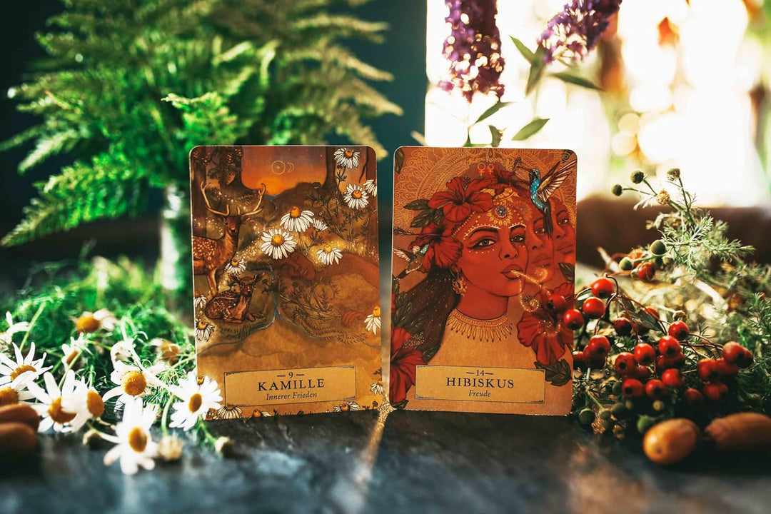 Herbal Astrology Orakel: 55 Karten mit Botschaften und Anleitungen (Stülpdeckelschachtel mit Goldprä