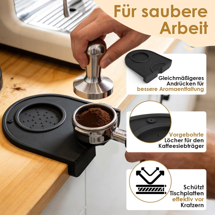 Abklopfbehälter für Siebträger,Gross Knock Box Stossdämpfende,Kaffeesatz Abschlagbehälter mit Abnehm