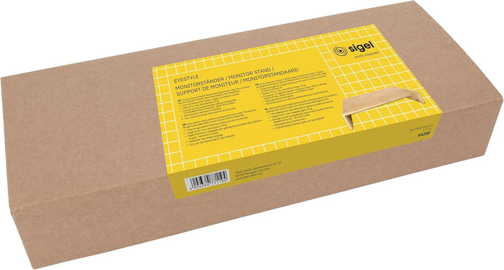 Sigel SA208 Monitorständer aus Bambus, Monitorerhöhung 50 x 8 x 19,5 cm Monitorständer Bambus, Monit