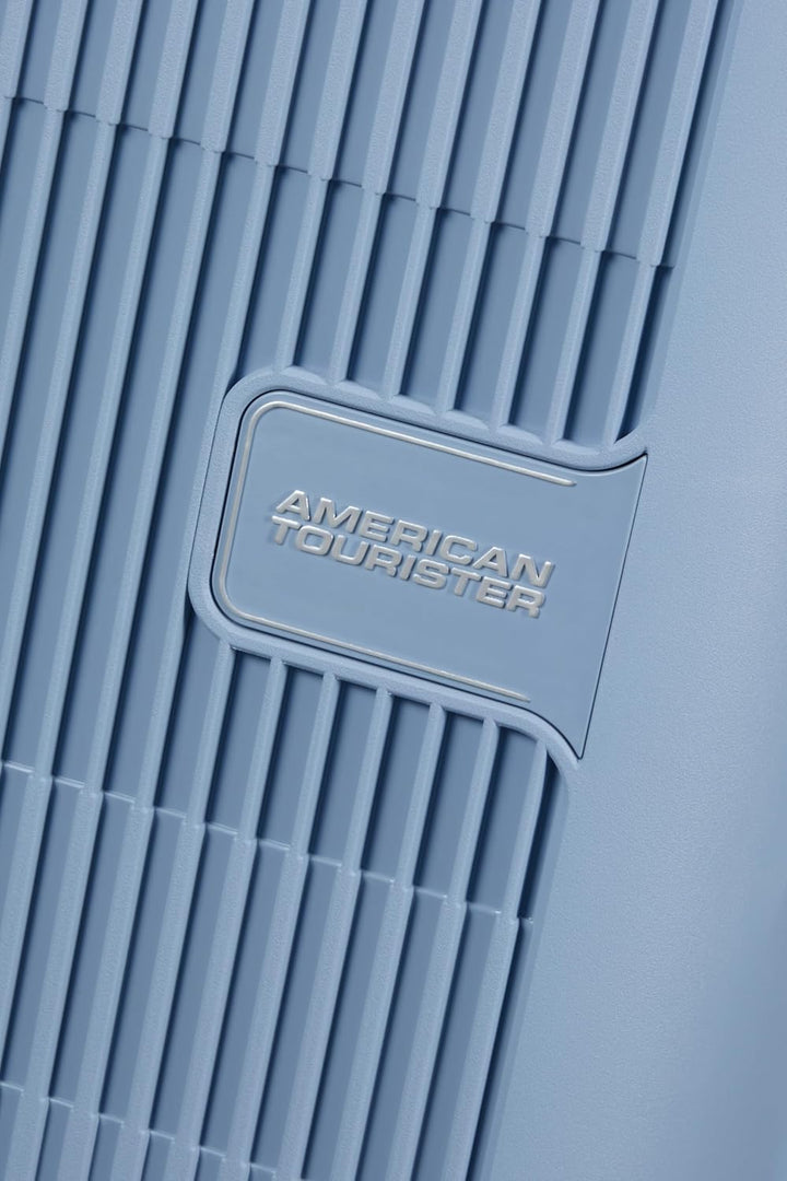 American Tourister Aerostep - Spinner S, Erweiterbarer Handgepäck, 55 cm, 36/40 L, Grau (Soho Grey)