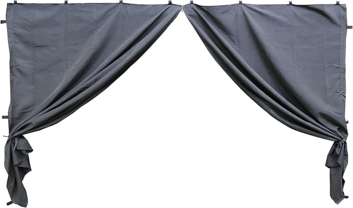 QUICK STAR 2 Seitenteile mit RV 250x192cm für Pavillon Nizza 3x3m Seitenwand Grau RAL 7012
