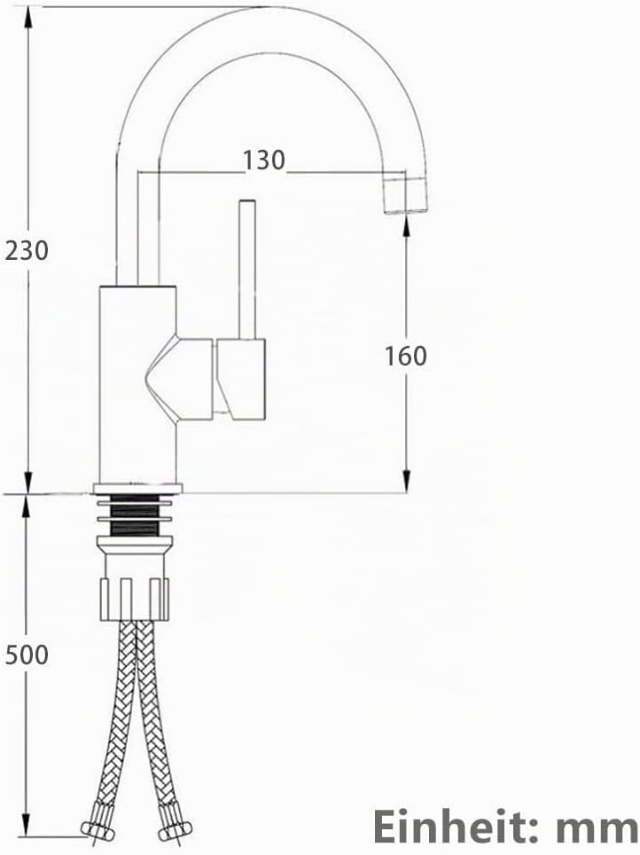 Badarmaturen, Waschtischarmatur, 360° drehbar, Einhebelmischer, Waschtischarmatur, mit Keramikventil