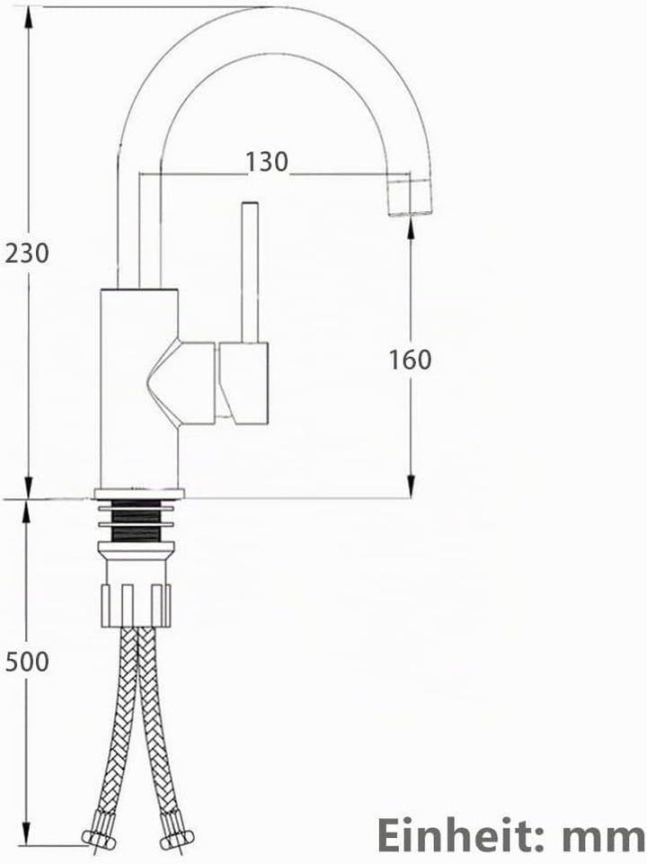 Badarmaturen, Waschtischarmatur, 360° drehbar, Einhebelmischer, Waschtischarmatur, mit Keramikventil