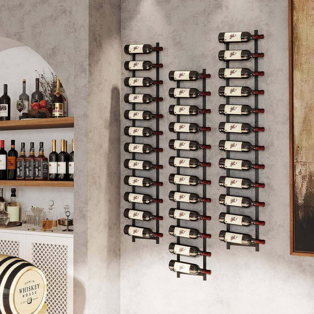 COSTWAY Weinregal Wand für 12 Weinflaschen, Flaschenhalter Metall, Flaschenregal Industrial, Aufbewa