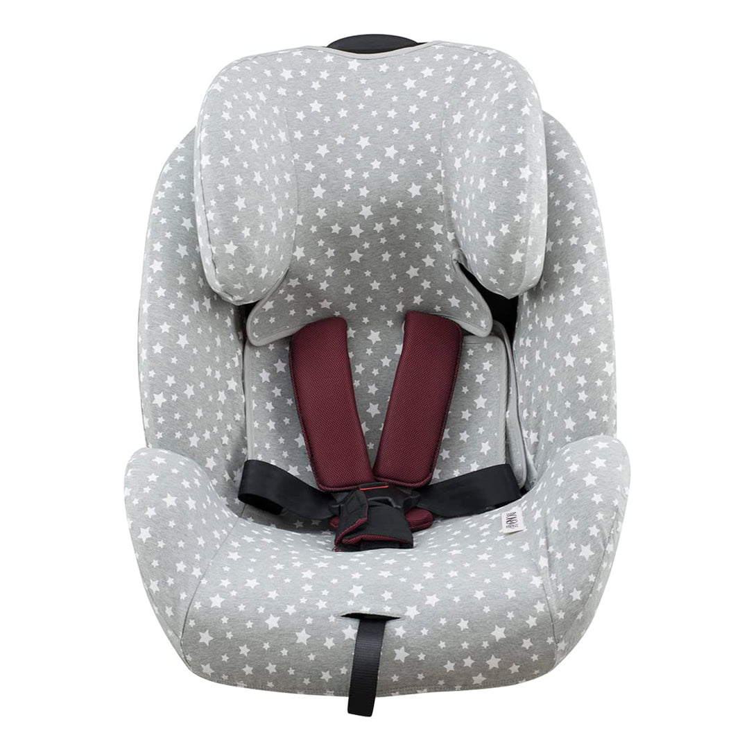 JYOKO Kids Bezug für Autositz Kompatibel mit Joie Stages, Every Stages, aus Baumwolle (White Star),