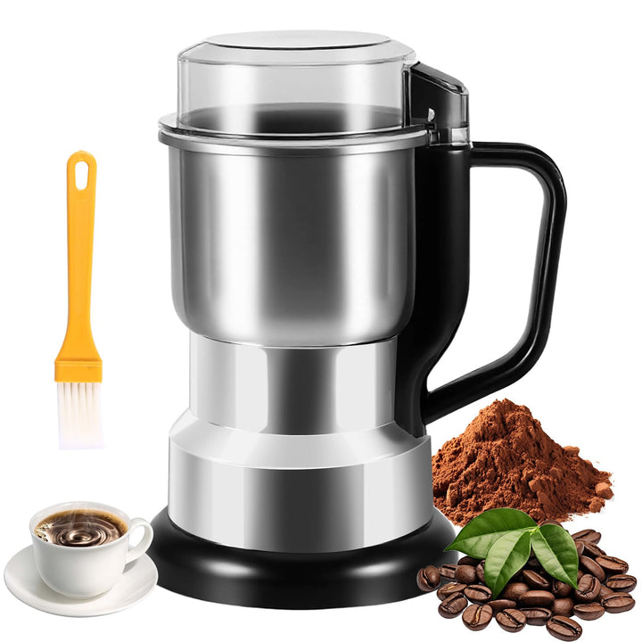 Getreidemühle Multifunktionale 500ml, 300W Edelstahl Gewürzmühle Ultrafeine Kaffeemühle, Elektrische