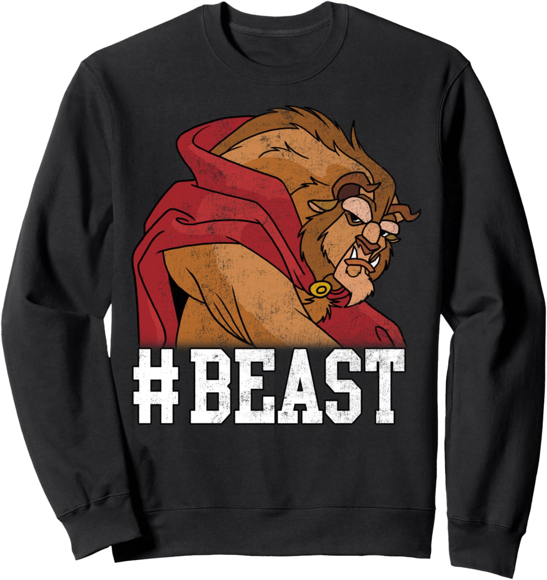 Disney Beauty And The Beast Hasthtag Distressed Portrait Sweatshirt