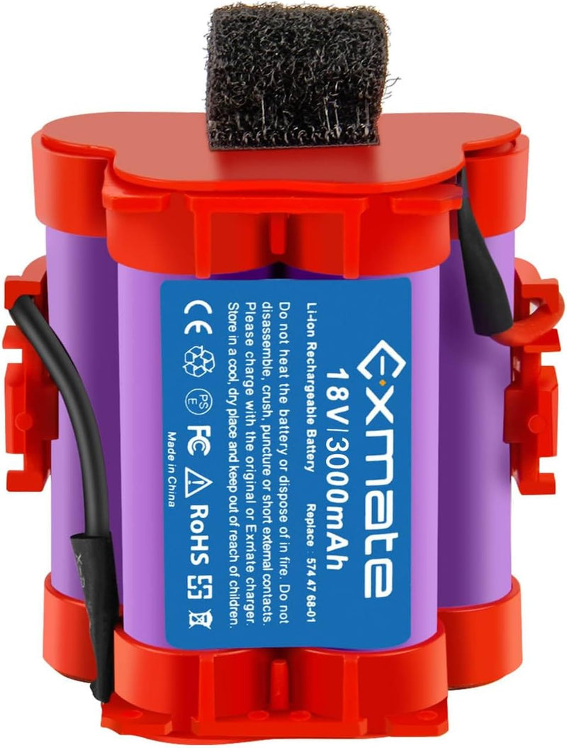 Exmate 18V 2500mAh Lithium Akku Kompatibel mit Gardena Mähroboter R38Li, R40Li, R45Li, R50Li, R70Li,