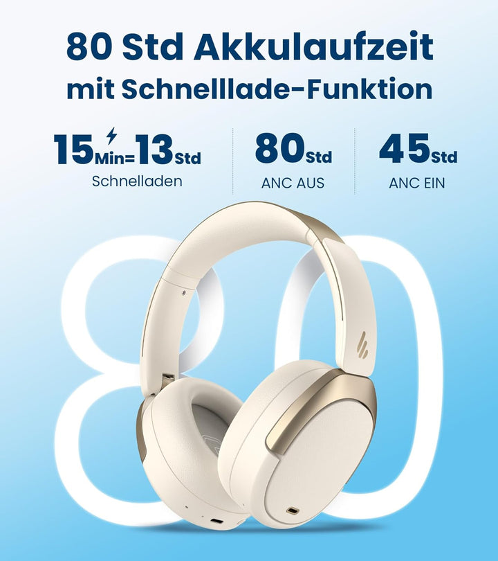 Edifier WH950NB Hybrid Active Noise Cancelling Kopfhörer -LDAC Codec mit Hi-Res Audio und Custom EQ
