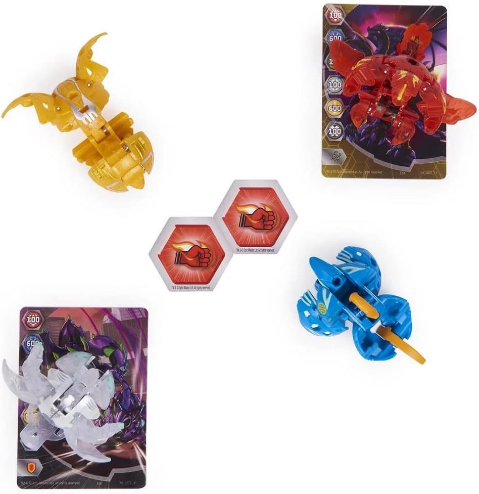 Spin Master Bakugan Evolutions: Platinum Battle Bundle Saison 4 (4 Bakugan und 1 Stoffarena)