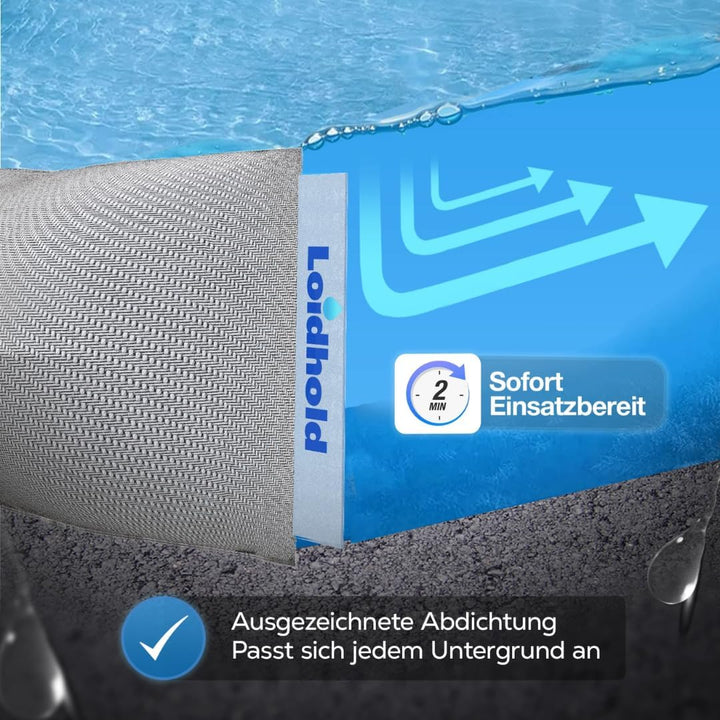 Mobiler Wasserschutzschlauch Hochwasserschutz 300 x 7,5 cm ✓ Wirksamer Schutz vor Überschwemmung und