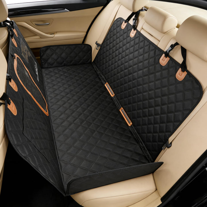 VERTAST Autoschondecke für Hund 137x147 cm, Hundedecke Auto Rückbank mit Sicherheitsgurt, 600D Oxfor