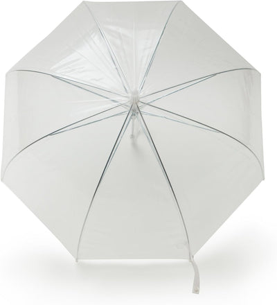 SMATI Langer Regenschirm Transparent - Glockenform; Klassisch und basic; Automatisch öffnend; Durchm