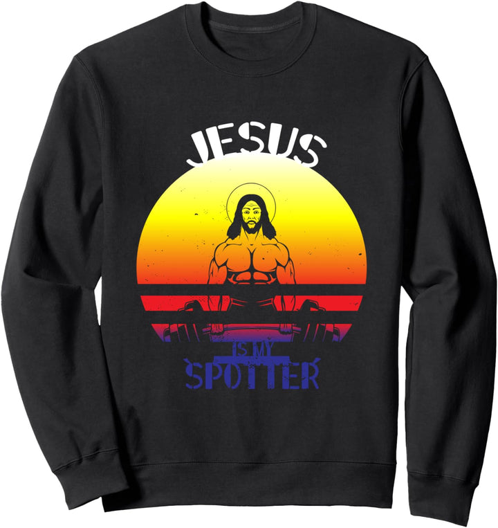 Jesus Christus Gym Fitness Religion Christentum Geschenk Sweatshirt
