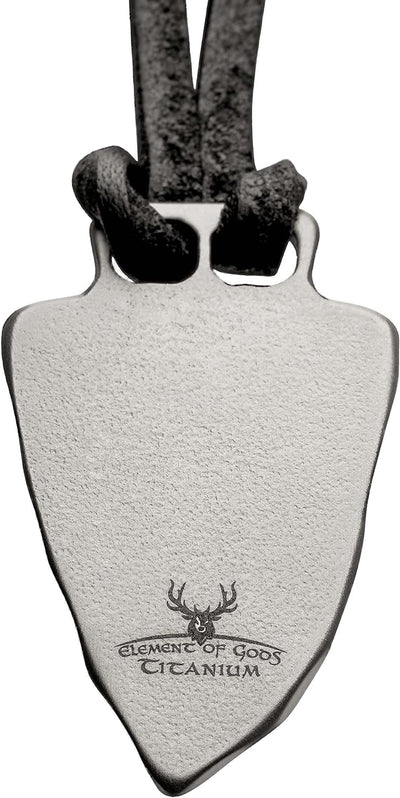 Element of Gods Titan Faustkeil Baden Wappen Anhänger Herrenschmuck mit Lederband in schwarz
