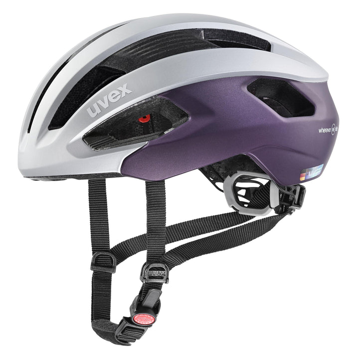 Uvex Rise CC Damen Rennrad Fahrrad Helm matt silberfarben/lila 2022 52-56 cm, 52-56 cm