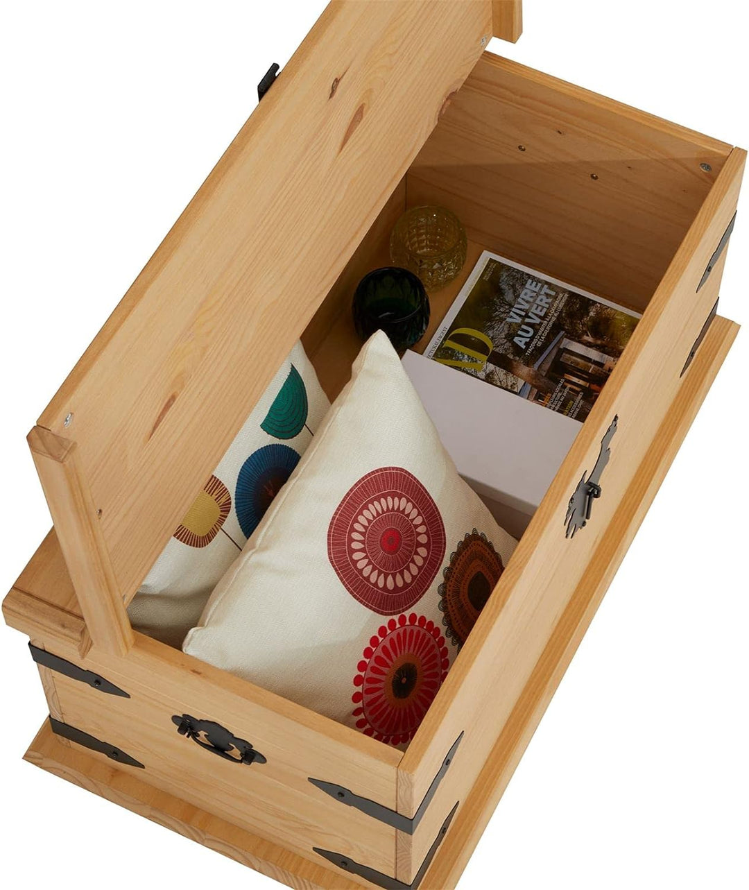 IDIMEX Truhe Tequila, schöne Aufbewahrungsbox aus Kiefer massiv gebeizt/gewachst, praktische Holztru