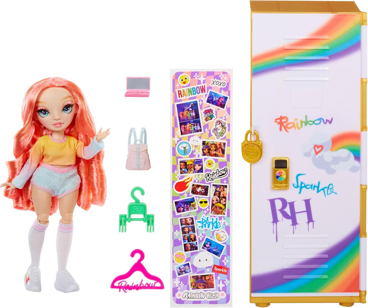 Rainbow High Design & Style Schliessfach Spielset – Mit Regalen, Kleiderbügeln, Accessoires und Aufk