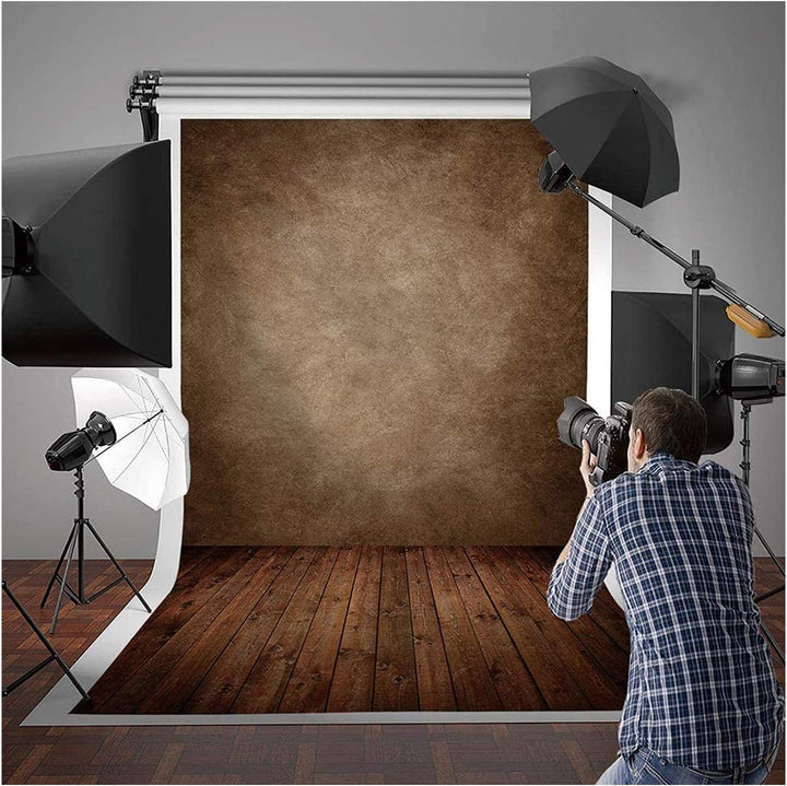 AIIKES 5x7FT Brauner Plankenhintergrund Holzboden Fotografie Hintergrund Neugeborene Foto Hintergrun