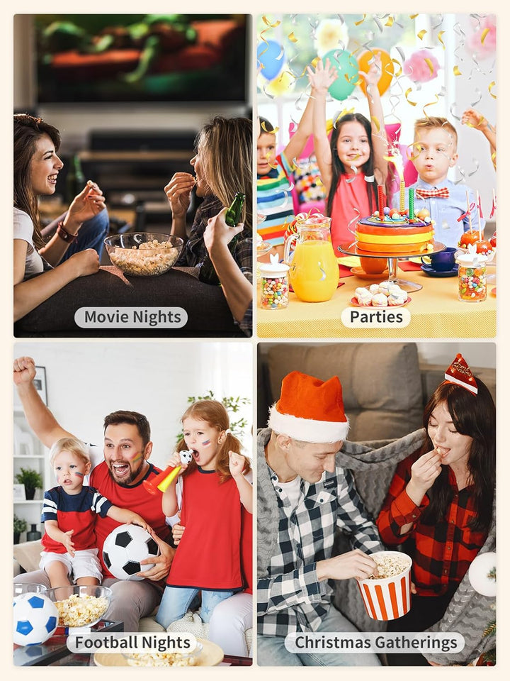 Heissluft Popcornmaschine 1200W, Fettfrei & BPA-frei Popcorn Maker ohne Öl, Retro Design Popcornauto