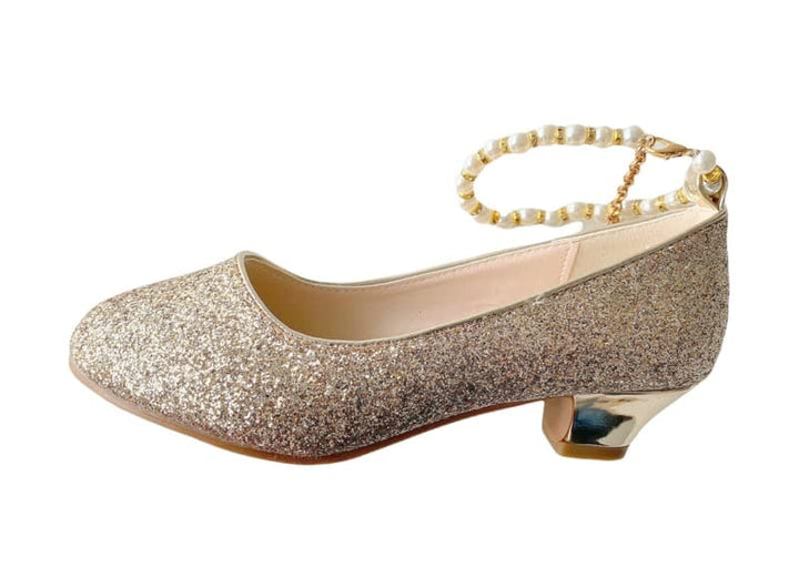 La Señorita Brautschuhe Kommunionschuhe Festliche Schuhe mit Perlen Absatzschuhe für mädchen 26 E