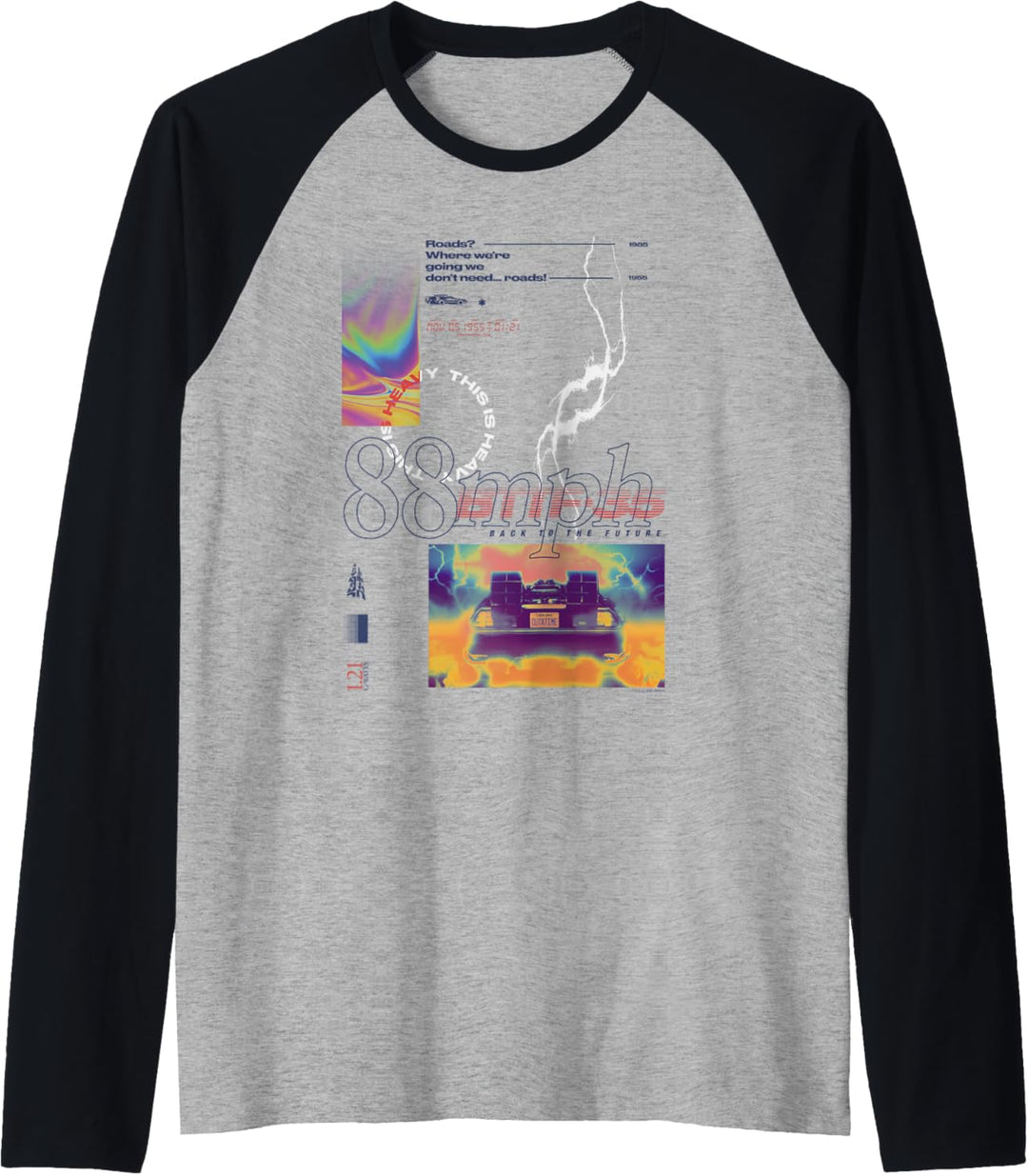 Back To The Future 35th Anniversary 88mph Poster Raglan