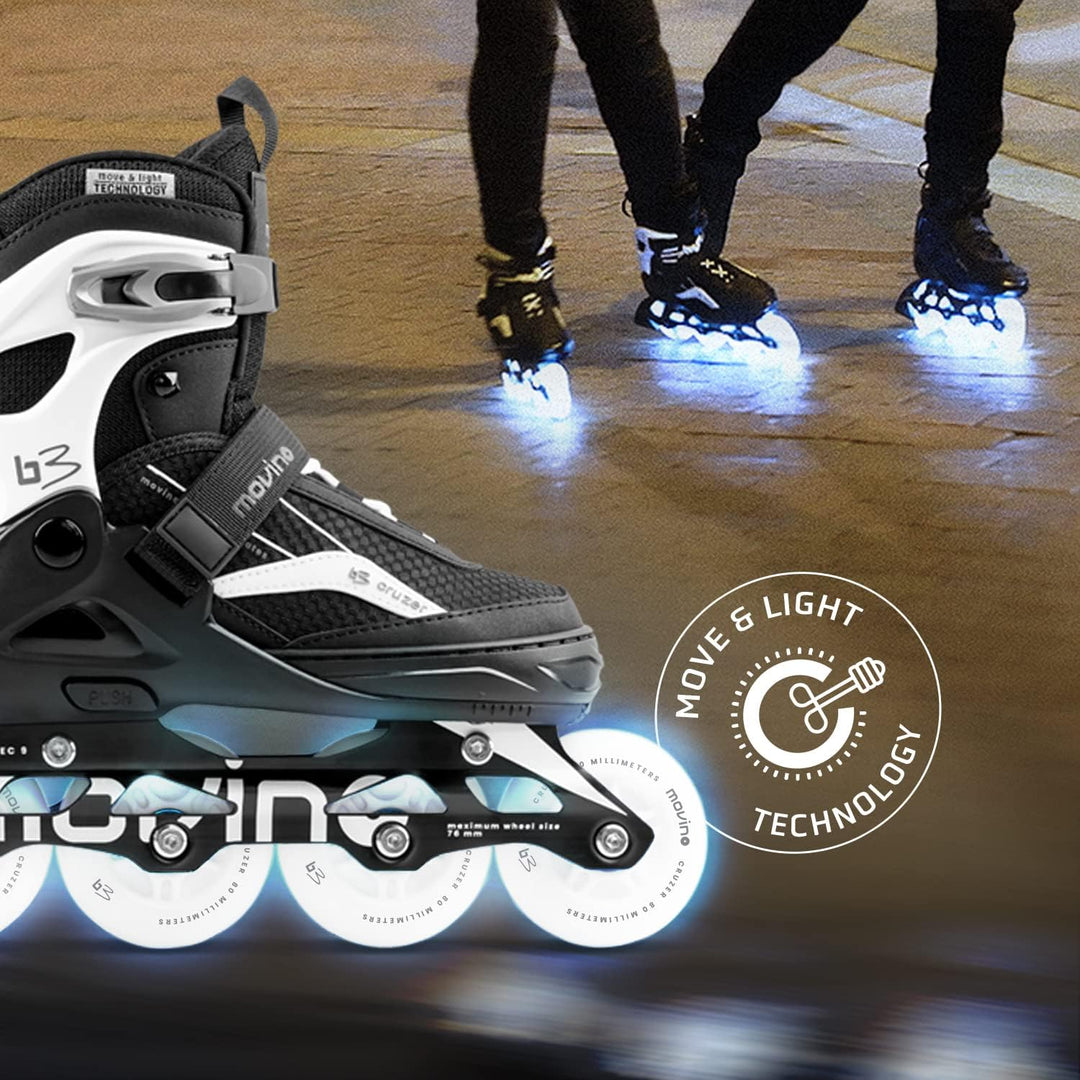 Movino Inline Skates | Cruzer B2/B3/Two | Verstellbare Rollschuhe | Damen Mädchen Jungen Inliner | I